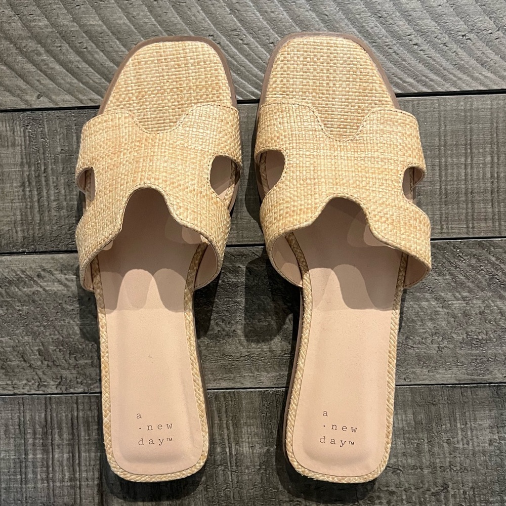 Like New Women Nina Slide Sandals  A New Day 8 medium Beige